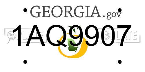 1AQ9907 Georgia License Plate