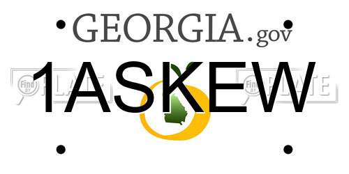 1ASKEW Georgia License Plate