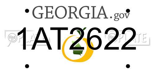 1AT2622 Georgia License Plate
