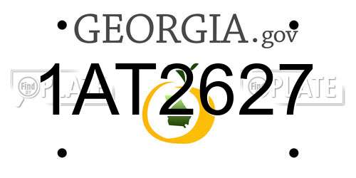 1AT2627 Georgia License Plate