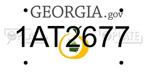 1AT2677 Georgia License Plate