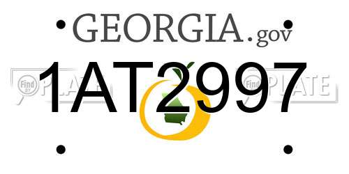 1AT2997 Georgia License Plate
