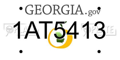 1AT5413 Georgia License Plate