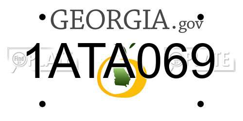 1ATA069 Georgia License Plate