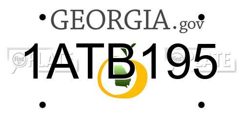 1ATB195 Georgia License Plate