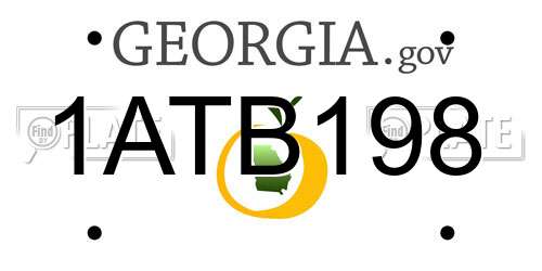 1ATB198 Georgia License Plate
