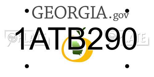 1ATB290 Georgia License Plate