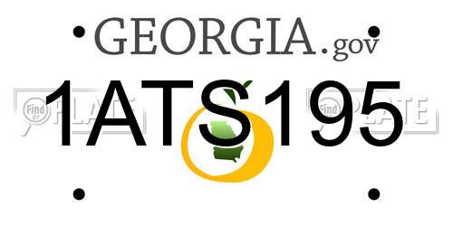 1ATS195 Georgia License Plate
