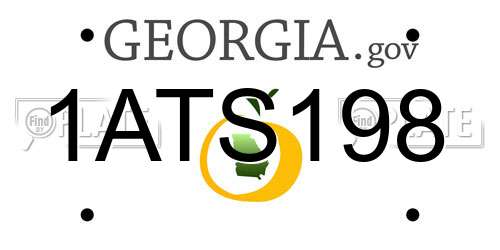 1ATS198 Georgia License Plate