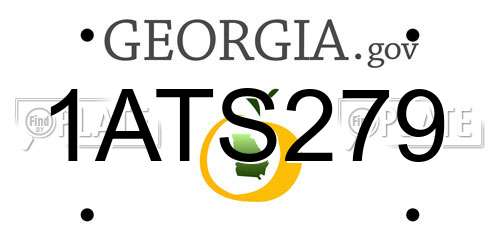 1ATS279 Georgia License Plate