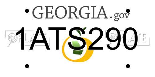 1ATS290 Georgia License Plate