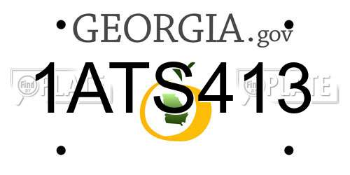 1ATS413 Georgia License Plate