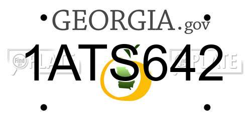 1ATS642 Georgia License Plate