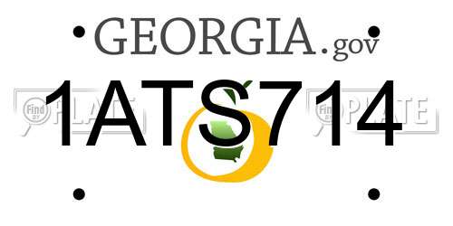 1ATS714 Georgia License Plate