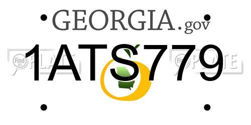 1ATS779 Georgia License Plate