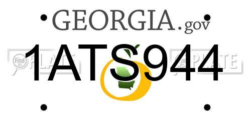 1ATS944 Georgia License Plate