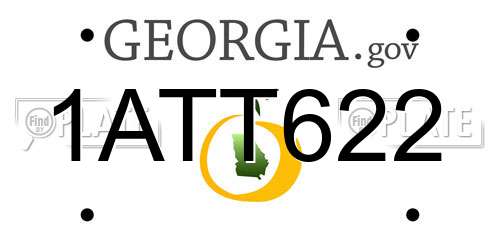 1ATT622 Georgia License Plate