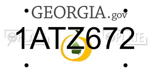 1ATZ672 Georgia License Plate