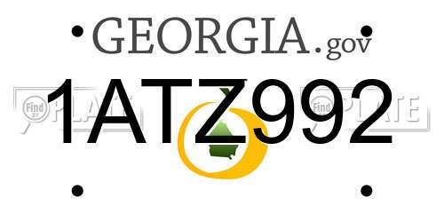 1ATZ992 Georgia License Plate