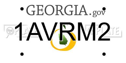 1AVRM2 Georgia License Plate