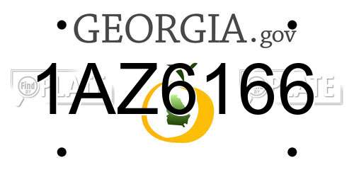 1AZ6166 Georgia License Plate