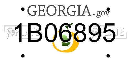 1B06895 Georgia License Plate