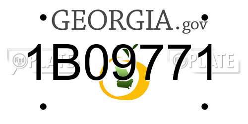 1B09771 Georgia License Plate
