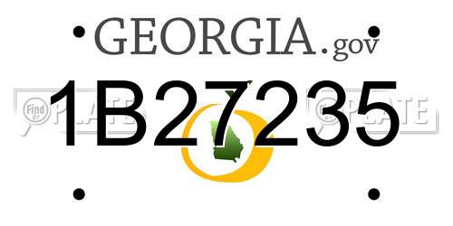 1B27235 Georgia License Plate