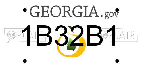 1B32B1 Georgia License Plate