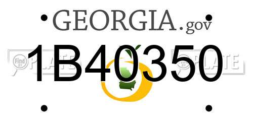 1B40350 Georgia License Plate