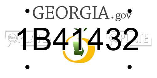 1B41432 Georgia License Plate