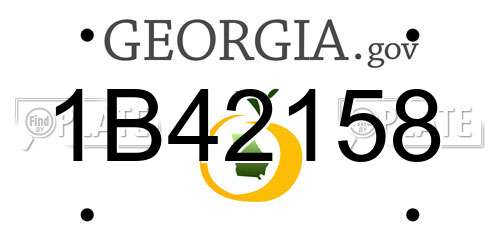 1B42158 Georgia License Plate