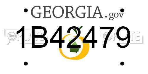 1B42479 Georgia License Plate