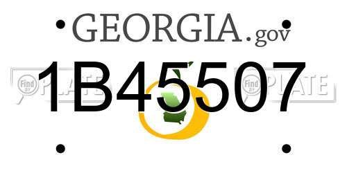 1B45507 Georgia License Plate