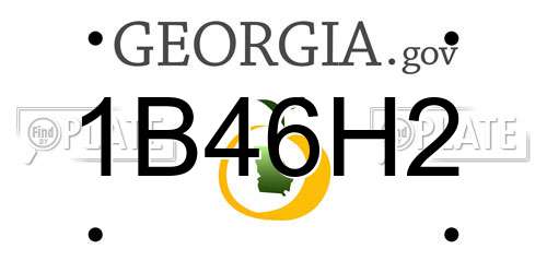 1B46H2 Georgia License Plate