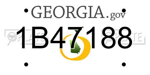 1B47188 Georgia License Plate