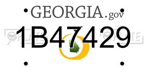 1B47429 Georgia License Plate