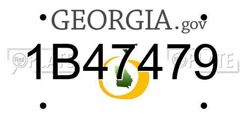 1B47479 Georgia License Plate