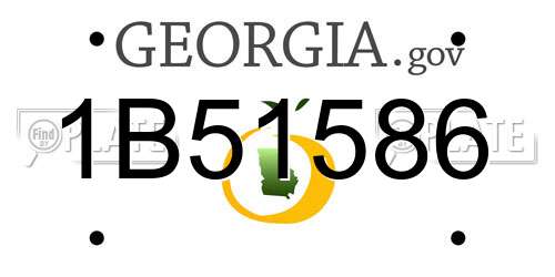 1B51586 Georgia License Plate