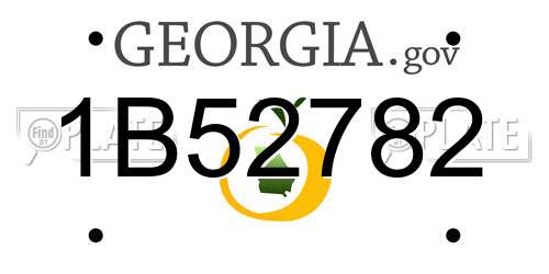 1B52782 Georgia License Plate