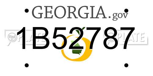 1B52787 Georgia License Plate