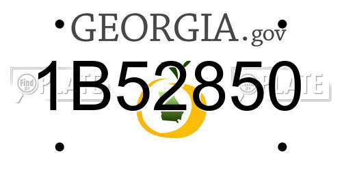 1B52850 Georgia License Plate
