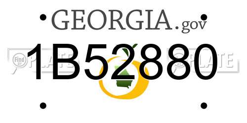 1B52880 Georgia License Plate