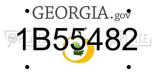 1B55482 Georgia License Plate