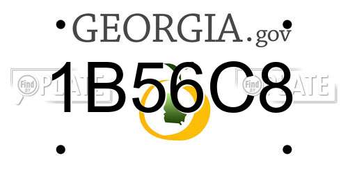 1B56C8 Georgia License Plate