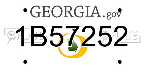 1B57252 Georgia License Plate