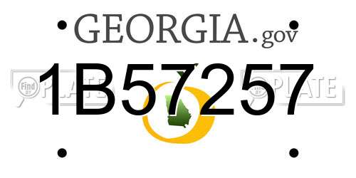1B57257 Georgia License Plate