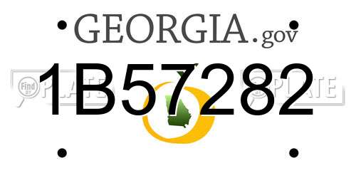 1B57282 Georgia License Plate