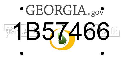 1B57466 Georgia License Plate