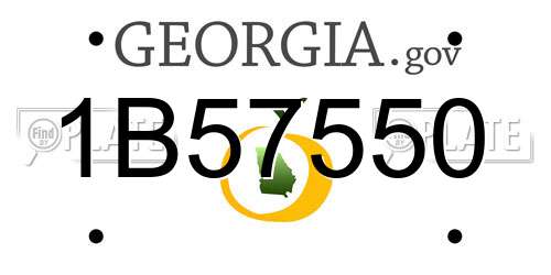 1B57550 Georgia License Plate